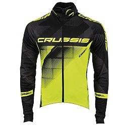 Crussis cyklistická bunda CRUSSIS čierna-fluo žltá - S