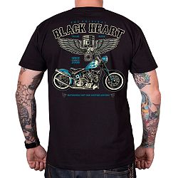 BLACK HEART Blue Chopper čierna - M