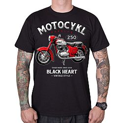 BLACK HEART Motocykl Panelka čierna - 3XL
