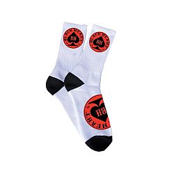 BLACK HEART Red Ace Socks bielo-čierno-červená - 8-9