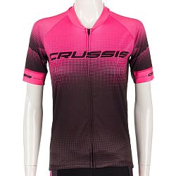 Crussis Dámsky cyklistický dres s krátkym rukávom čierno-ružová - L