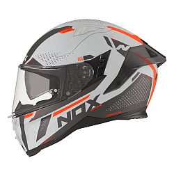 NOX N303-S NEO šedá-neon oranžová XL (61-62)