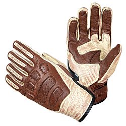 W-TEC Retro Gloves hnedo-béžová - 3XL