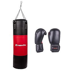 Plniace boxovacie vrece inSPORTline 50-100kg s boxerskými rukavicami