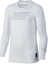 Tričko s dlhým rukávom Nike B NP TOP LS COMP 858232-100 Veľkosť XS