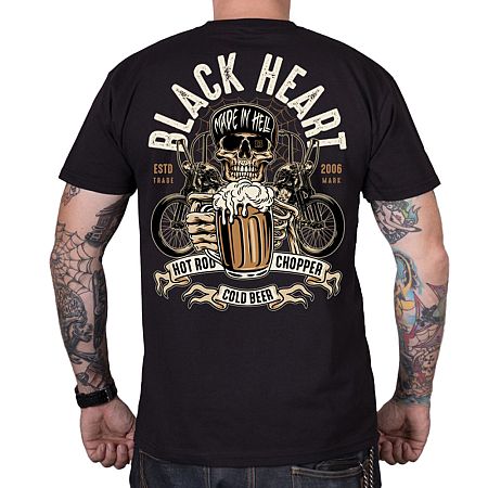 BLACK HEART Beer Biker čierna - 3XL