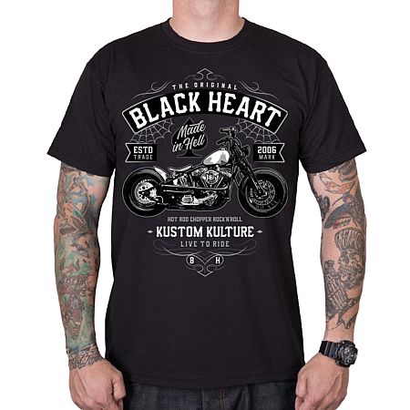 BLACK HEART Moto Kult čierna - L