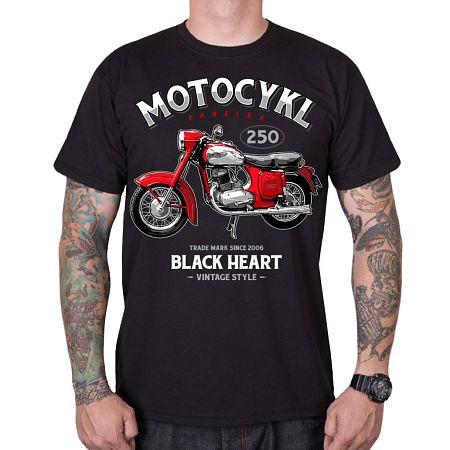BLACK HEART Motocykl Panelka čierna - L