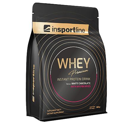 inSPORTline WHEY Premium Protein 700g biela čokoláda s malinami