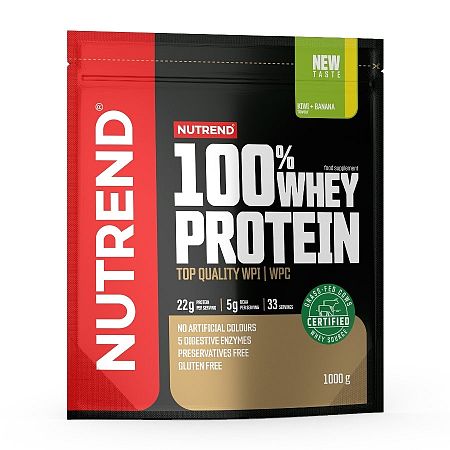 Nutrend 100% WHEY Protein 1000g jahoda