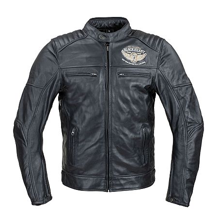 W-TEC Black Heart Wings Leather Jacket čierna - XXL