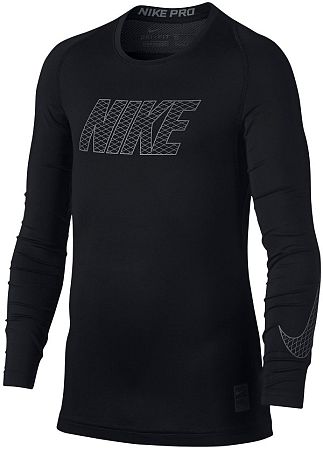 Tričko s dlhým rukávom Nike B NP TOP LS COMP 858232-010 Veľkosť M
