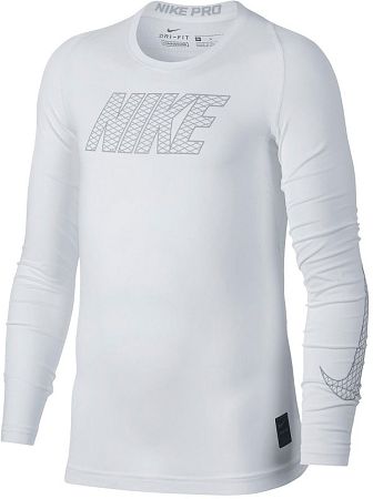 Tričko s dlhým rukávom Nike B NP TOP LS COMP 858232-100 Veľkosť S