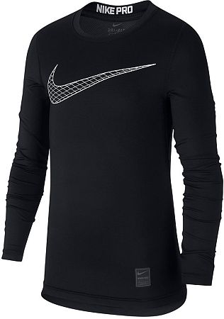 Tričko s dlhým rukávom Nike B NP TOP LS COMP HO18 2 bq2186-010 Veľkosť L