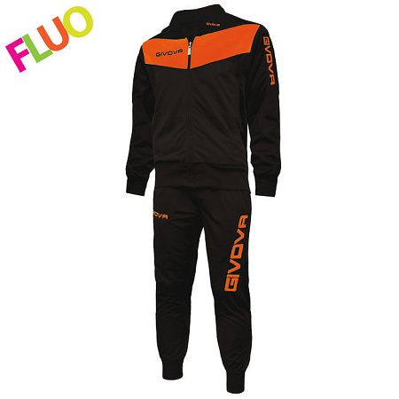 TUTA VISA FLUO čierna-svietivá oranžová - XL